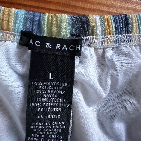 A Line Flowy striped cotton skirt - Picture 2 of 3